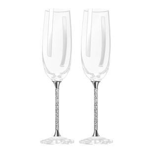 刻字水晶香槟杯欧式红酒高脚杯家用敬酒杯一对结婚礼物气泡酒杯子