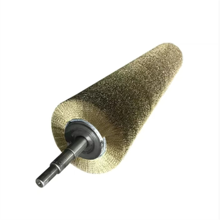 缠绕式钢丝辊刷工业用毛刷辊不锈钢丝镀铜丝刷辊滚筒刷沙机辊除锈