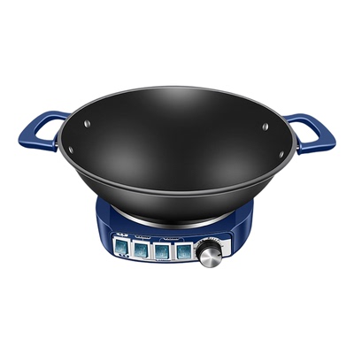 2025新款铸铁电炒锅家用多功能电热锅炒菜蒸煮炒炖火锅电锅一体式