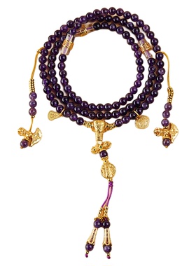 【普陀山正品】天然紫水晶手链