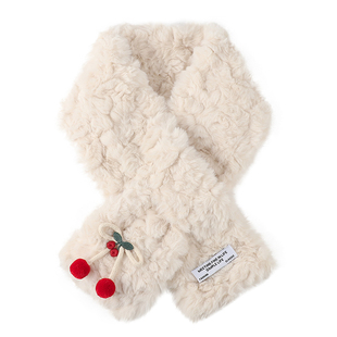 围脖女秋冬季保暖毛绒绒围巾加厚可爱少女心小清新款2025脖套韩版