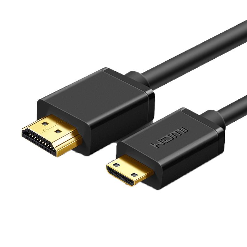 佳能尼康单反相机HDMI OUT视频输出线大小头视频直播监视器采集卡小转大mini HDMI转HDMI高清4k便携式显示器