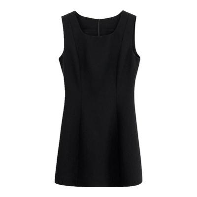 小黑裙宽松直筒年会高级感