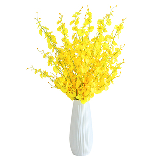 跳舞兰文心兰柠檬黄鲜花水养插花办公花束新鲜包邮北京同城可闪送