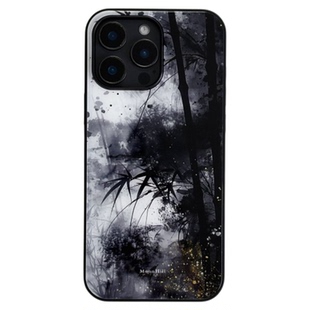 《雨墨竹音》山月集新中式适用于iphone16promax苹果15/14pro华为小米安卓防滑全包玻璃原创国风高级感手机壳