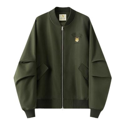 英国小狐狸秋季刺绣夹克棒球服