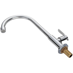 不锈钢厨房单冷龙头菜盆单孔洗菜盆水龙头洗衣池龙头单把立式龙头