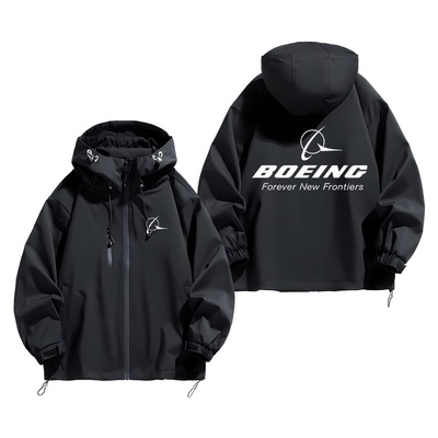 连帽秋冬新款宽松防风冲锋衣