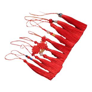 中国结流苏灯笼配饰平安小挂件挂绳车挂穗子配件红色diy吊穗装饰
