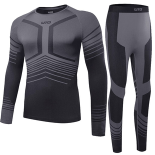 UTO碳能款儿童保暖内衣男童运动排汗滑雪速干衣女童打底秋衣套装
