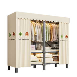 衣柜2026新款爆款家用卧室出租房用货架儿童衣柜金属简易组装衣柜