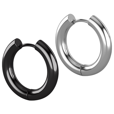 朋克钛钢男生简约超大耳环