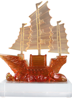 刻字logo壁柜商务风琉璃工艺品