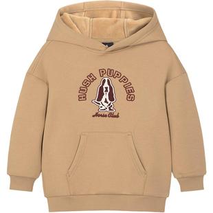 暇步士童装儿童加绒卫衣25秋冬新品大童男童连帽衫厚女童保暖卫衣