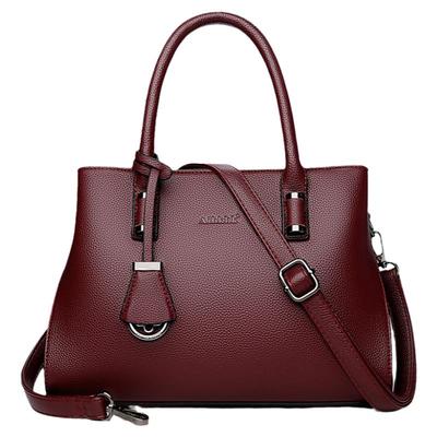 真皮包包女新款2025年中年女士大容量妈妈手提包牛皮通勤单肩斜挎