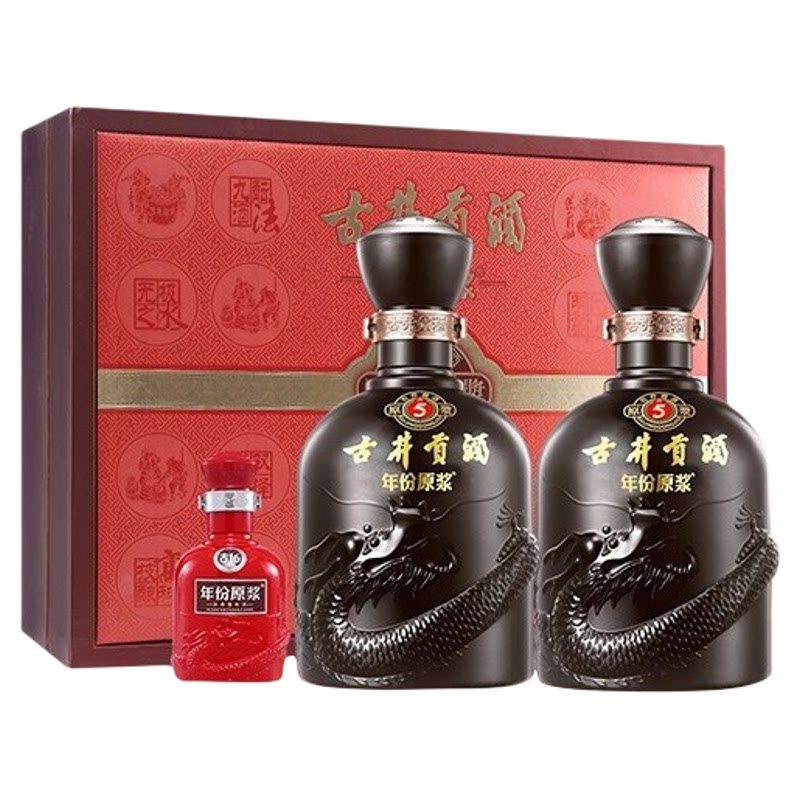 【官方正品】古井贡酒 年份原浆古5礼盒 50度500mL*2瓶白酒送礼