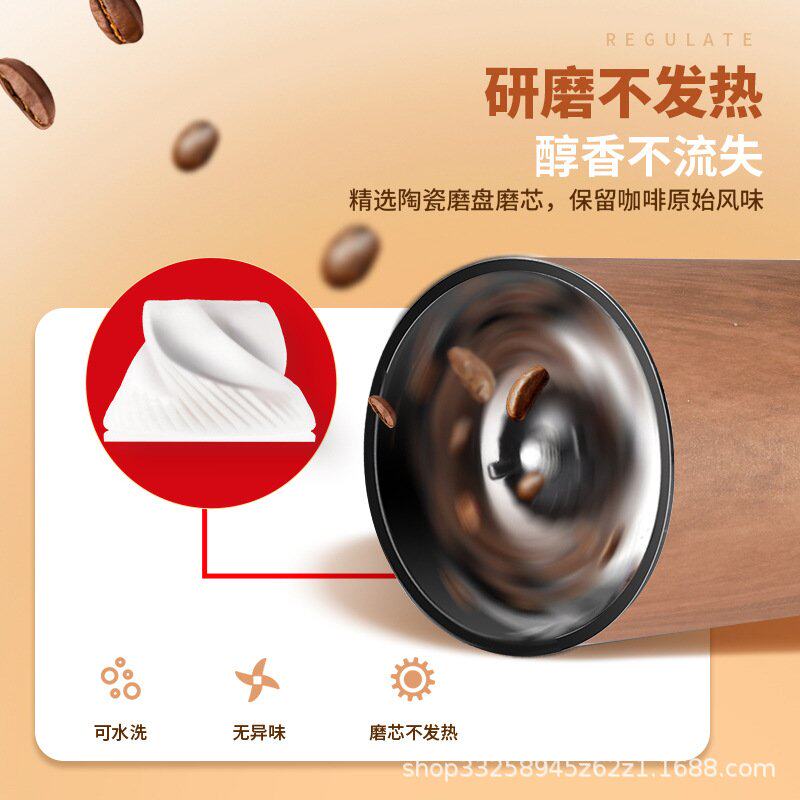 手摇磨豆机便携式不锈钢咖啡豆家用手动研磨现磨器小型咖啡机