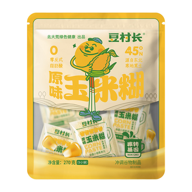 豆村长原味/甜味玉米糊270g(9包)