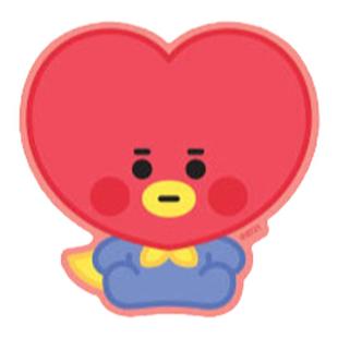 韩国BTS防弹少年团BT21大号装饰贴纸PP贴画TATA笔记日记本咕卡贴