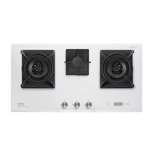 德国LAIMD莱梅德三眼天燃煤气灶白色家用厨房进口大面板双定时灶