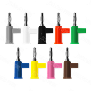 4MM香蕉插头灯笼头 枪式可续插测试音响插头 免焊接侧面螺丝接线