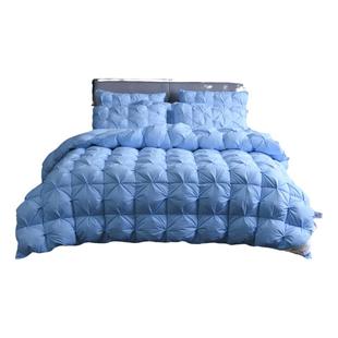 鹅绒被全棉立衬防羽布扭花羽绒被冬被被子春秋被被芯1.8m床上保暖