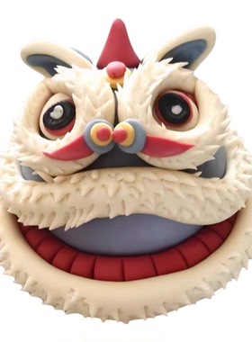 大醒狮模型周岁抓周生日百天手工