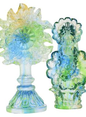 藏村琉璃摆件酥油花雕花