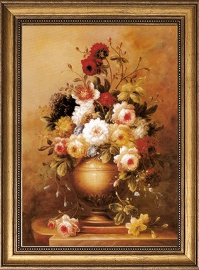 法蒂雅玄关油画牡丹花挂画