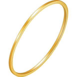 明牌珠宝黄金实心戒指 足金纹身戒简约百搭单戴叠戴女戒AFM0232