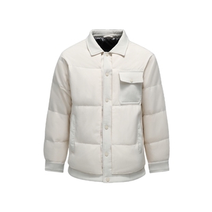 GC真维斯男装羽绒冬季男款红色翻领夹克保暖羽绒服外套高级感衣服