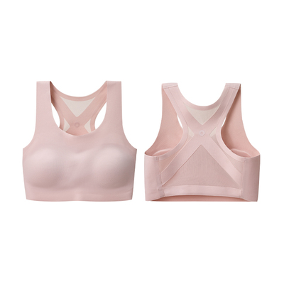 Q21小闺蜜少女内衣学生初高中发育期大童文胸高弹减震运动背心