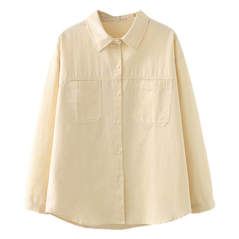 糖果色牛仔衬衫女春装新款