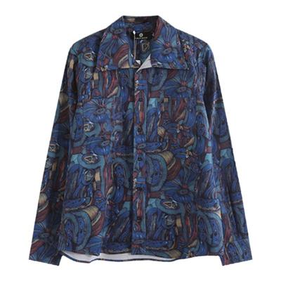 60年代嬉皮士关刀领衬衫