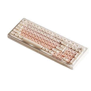 前行者粉底液机械键盘键帽可爱圆润女生高颜值客制化87个性创意68