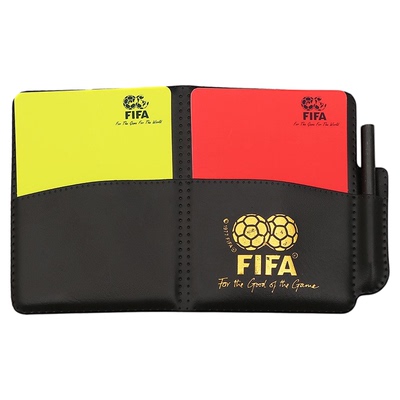 足球裁判红黄牌带笔加厚套装