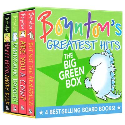 【送音频】Boynton's Greatest Hits The Big Green Box桑德拉·博因顿启蒙经典图画书英文原版儿童情绪管理绘本4册礼盒装纸板