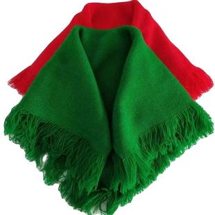 网红头巾方巾村姑正方形农村老人老式拍照保暖围巾春秋流苏东北大