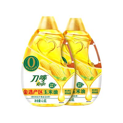 刀唛零反式脂肪玉米油4.68L*2瓶