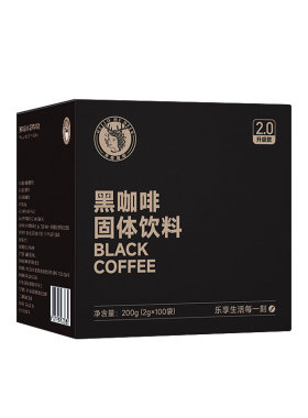 黑鹿咖啡美式冷热冲泡膳食纤维