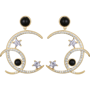 JAY现代轻奢风星月耳环2026新款爆款高级感耳钉韩系耳饰长款耳坠