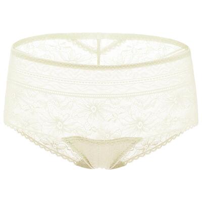 透气纯棉裆底中高腰平角裤