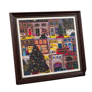 galison冬灯圣诞节日拼图相框50.8*50.8方形装裱画框diy繁花盛开