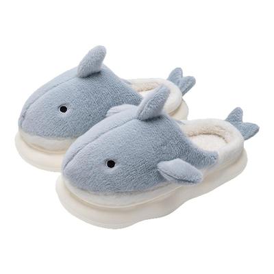 鲨鱼棉拖鞋男款冬季防滑2025新款