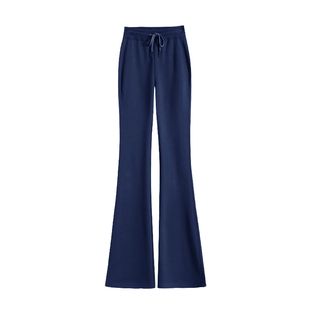 加绒裤子女款2026新款秋冬季微喇叭运动裤显瘦春季女士休闲卫裤子