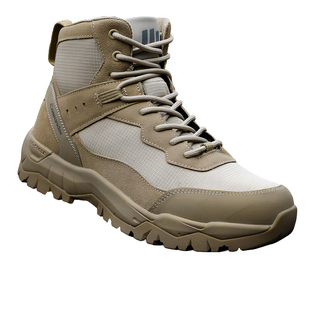 指挥官战术靴男中帮卡其色户外登山鞋沙漠靴防滑耐磨防穿刺徒步靴