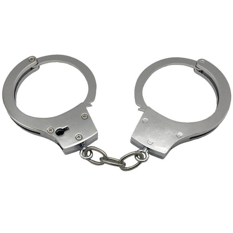 手铐不锈钢 加厚cospaly手扣酒吧派对道具手拷烤儿童玫瑰金玩具