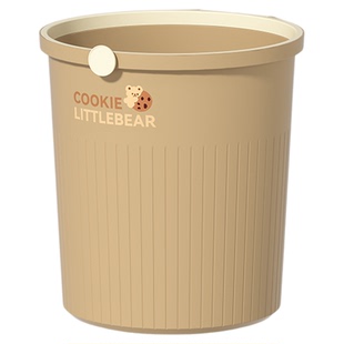 2025新款奶油风垃圾桶家用大号高颜值厨房客厅厕所简约卧室纸篓轻