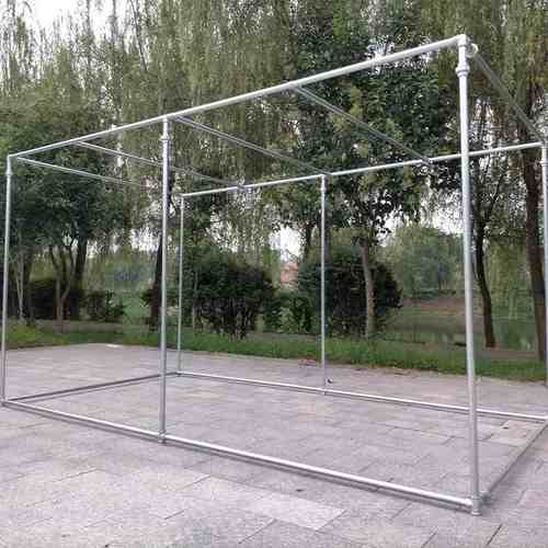 工业风防风双杆晾衣架 可移动落地式晒被架 加厚四方瓜果棚架 徐