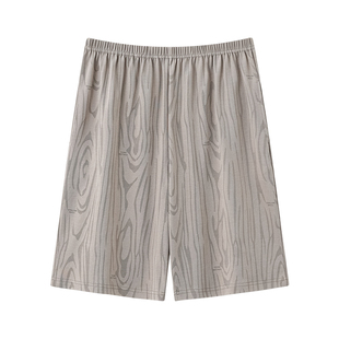 睡裤男短裤夏季纯棉五分裤薄款宽松时尚印花休闲大裤衩棉质家居裤